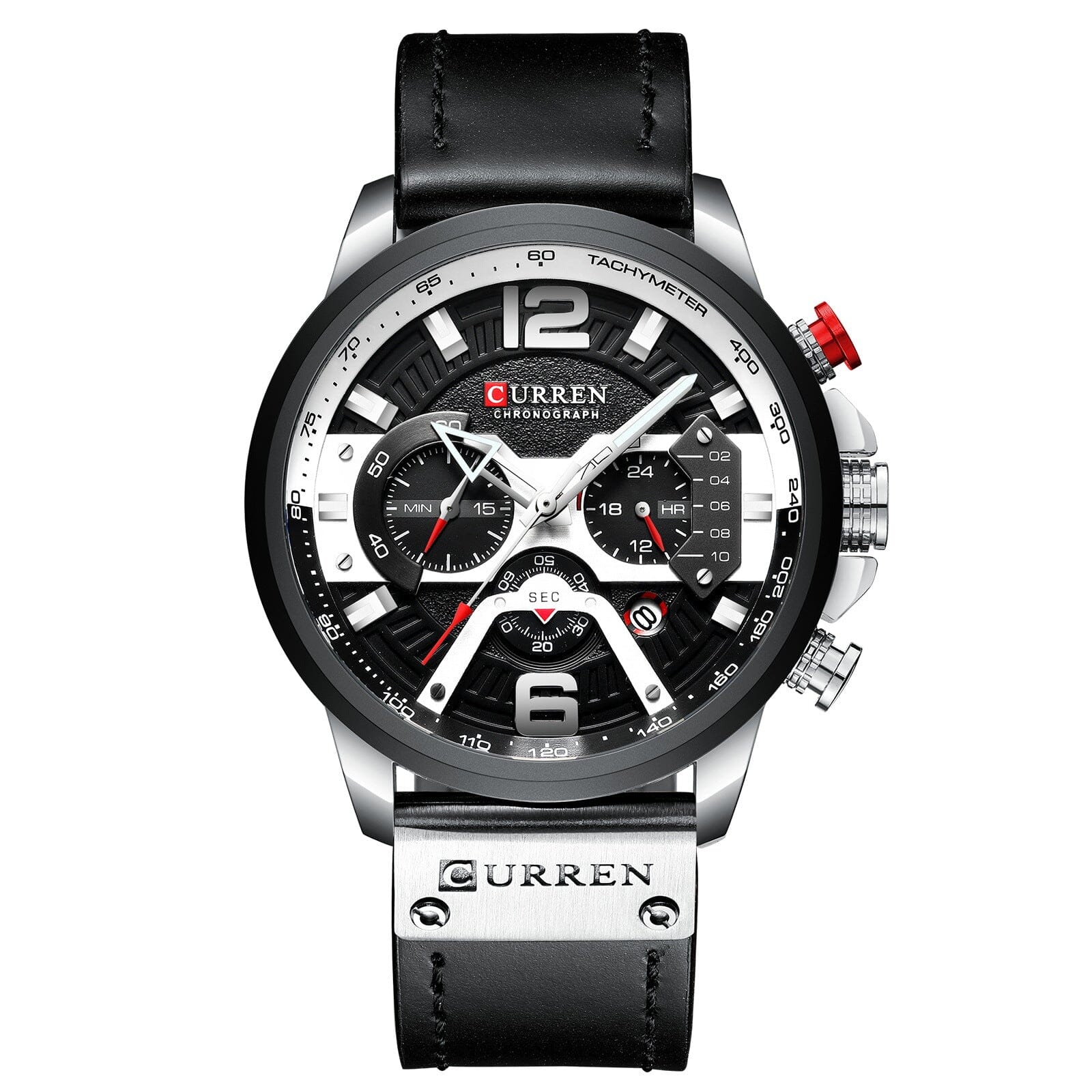 Relógio Masculino de Pulso Horus com Pulseira de Couro - Fundo Preto Luxej ©