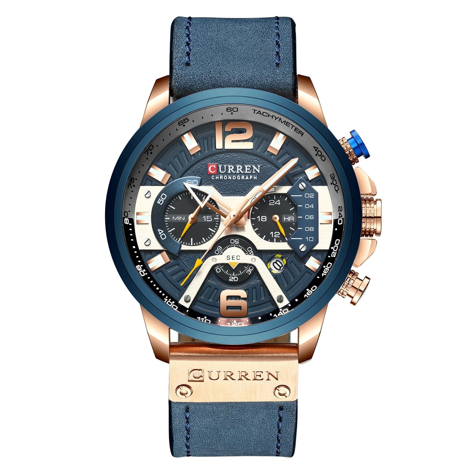 Relógio Masculino de Pulso Horus com Pulseira de Couro - Fundo Preto Luxej ©