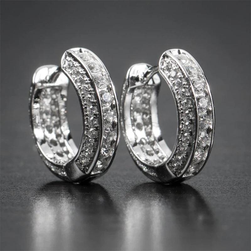 Brinco Iced Masculino em Ouro 18k e Prata 925 | Luxej ©