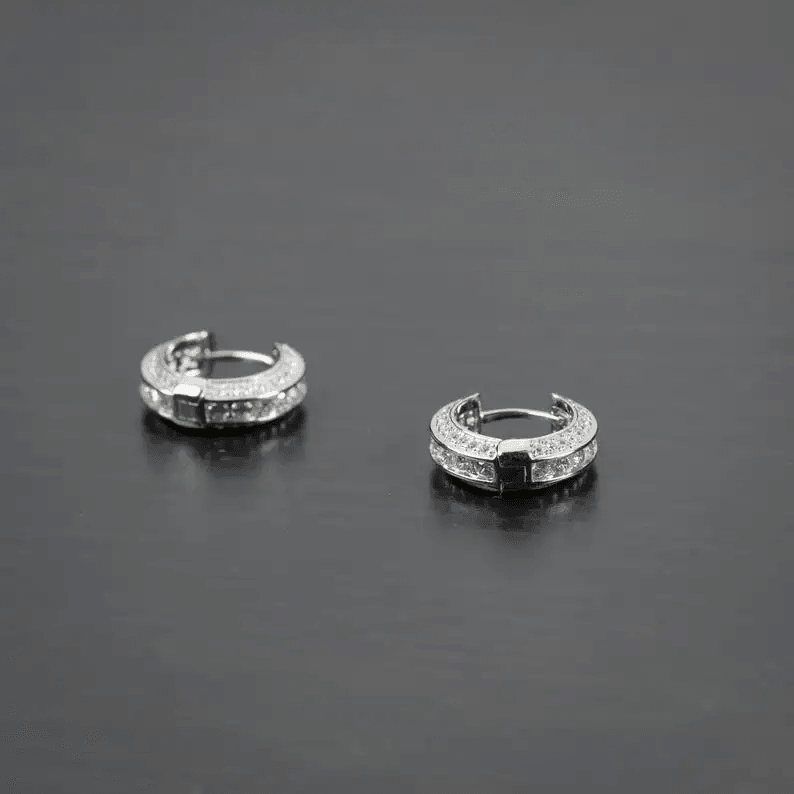 Brinco Iced Masculino em Ouro 18k e Prata 925 | Luxej ©