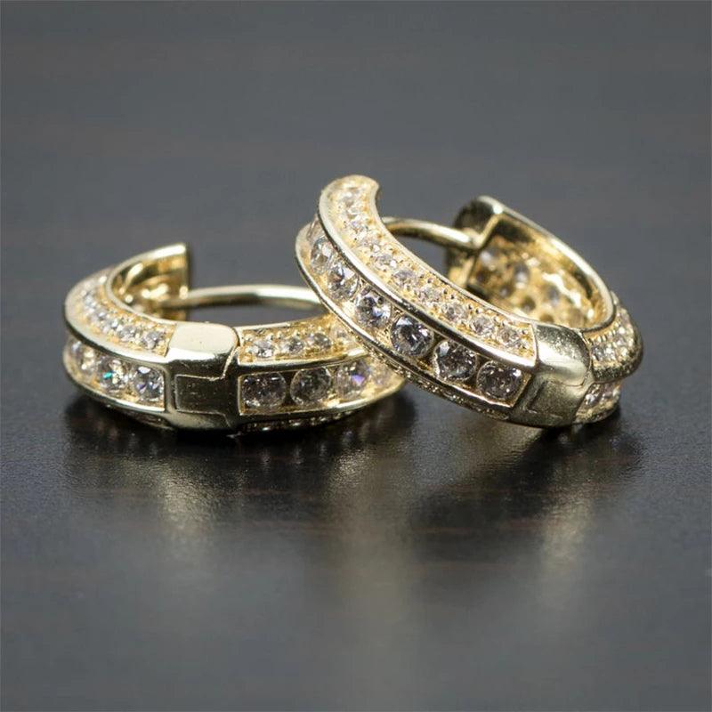 Brinco Iced Masculino em Ouro 18k e Prata 925 | Luxej ©