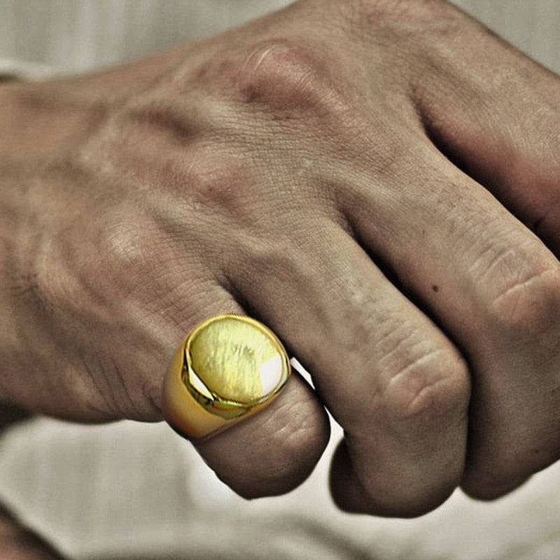 Anel Polid Masculino em Aço Inoxidável 316L | Luxej ©