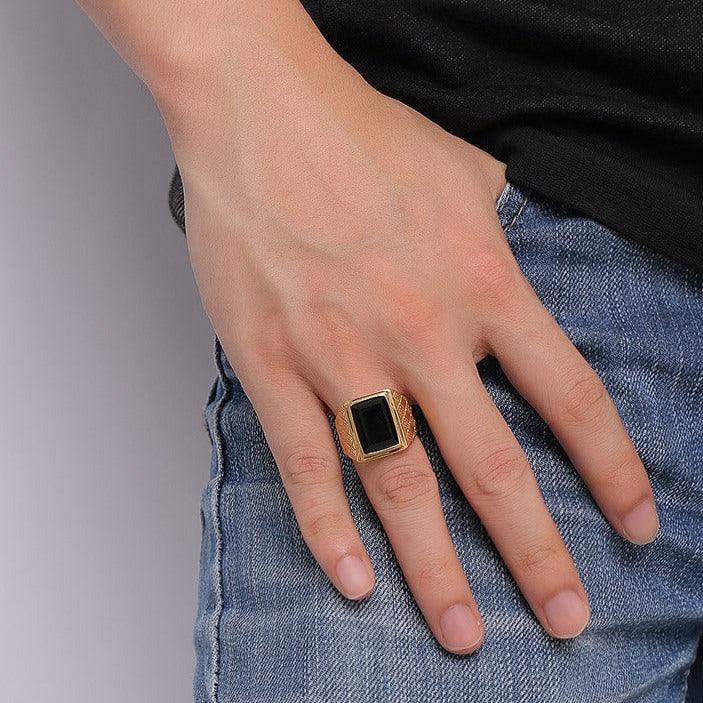 Anel Odrak Masculino em Aço Inoxidável 316L | Luxej ©