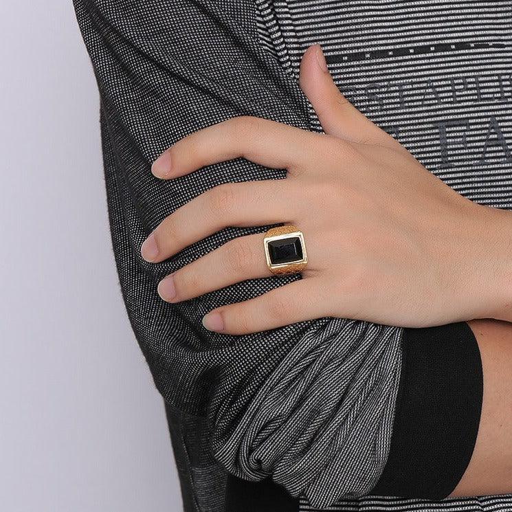 Anel Odrak Masculino em Aço Inoxidável 316L | Luxej ©