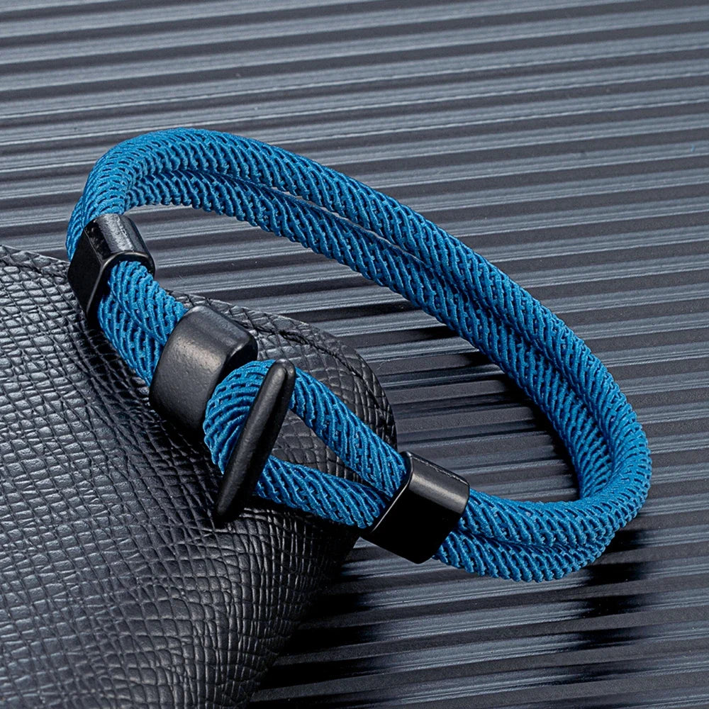 Pulseira de Corda Milan Azul Padang | LUXEJ ©