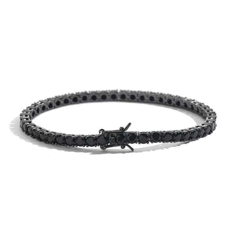 Pulseira Dark com Zircônias Negras em Ródio Negro | Luxej ©