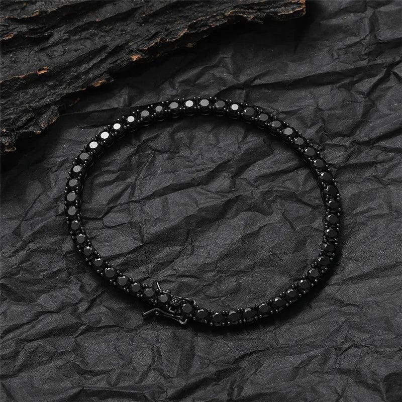 Pulseira Dark com Zircônias Negras em Ródio Negro | Luxej ©
