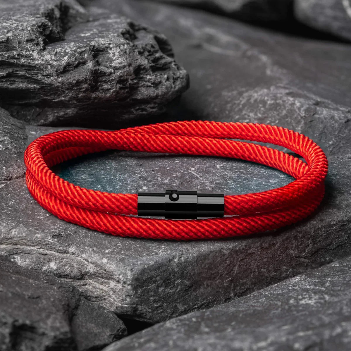 Pulseira de Corda Milan Vermelha Minimalista Wave | LUXEJ ©