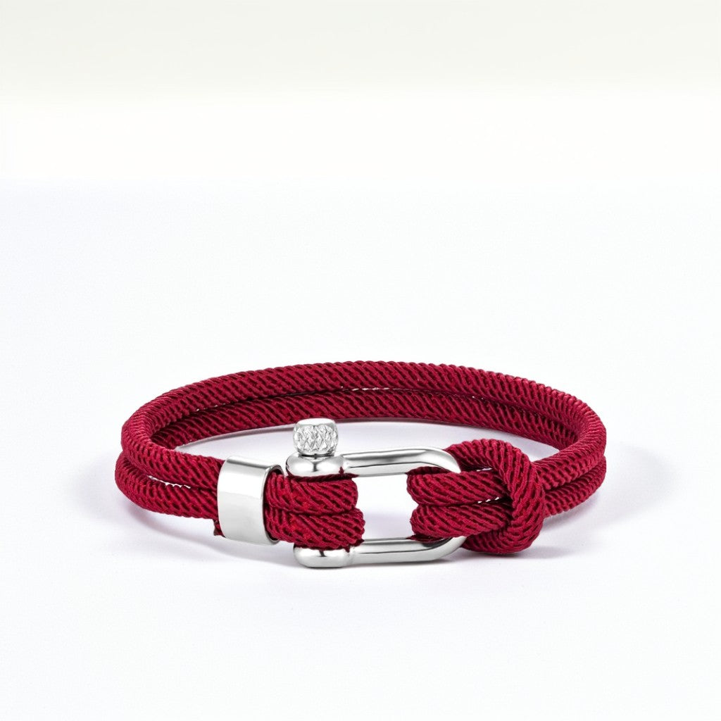 Pulseira de Corda Marinha Vinho Malibu | LUXEJ ©