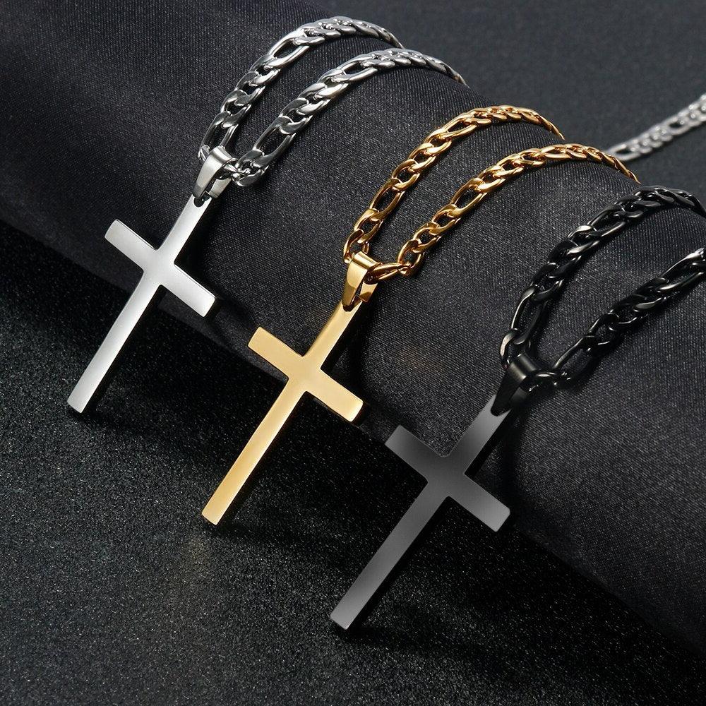 Colar Standcruz Masculino em Aço Inoxidável | Luxej ©