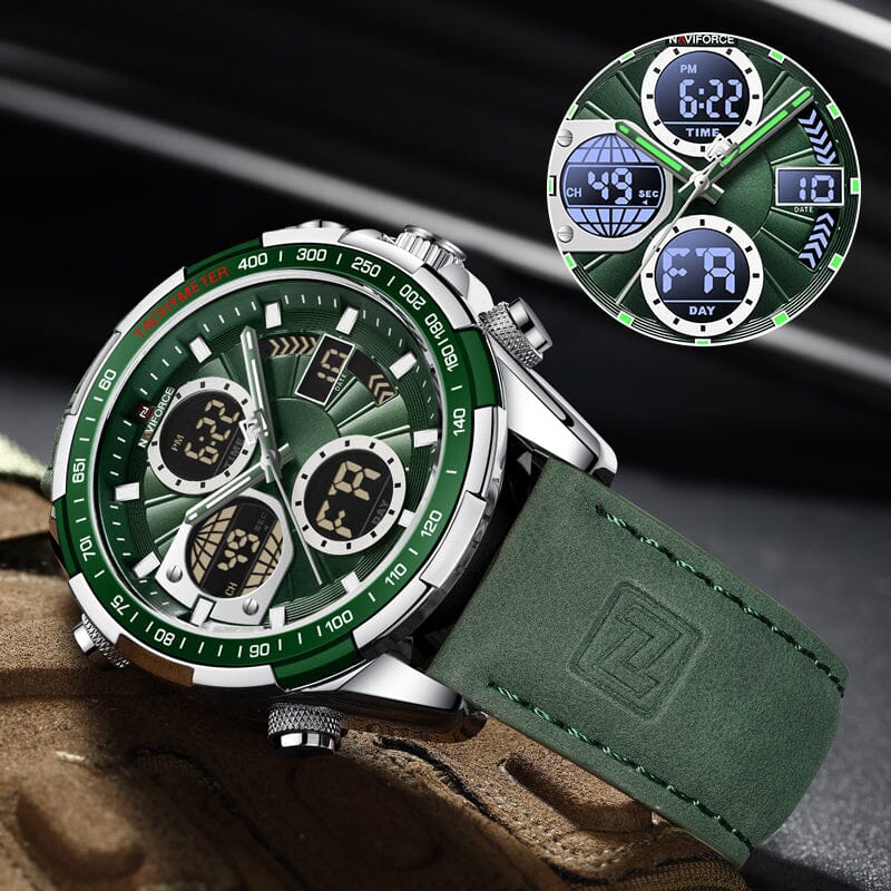 Relógio Masculino de Pulso Lynx Luxej com Pulseira de Couro