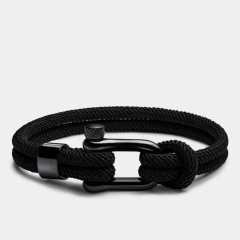 Pulseira de Corda Marinha Preta Malibu Black | LUXEJ ©