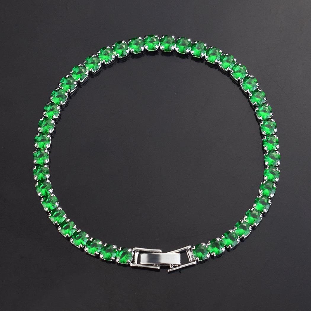 Pulseira Alfa Masculina Minimalista com Pedras de Zircônia | Luxej ©
