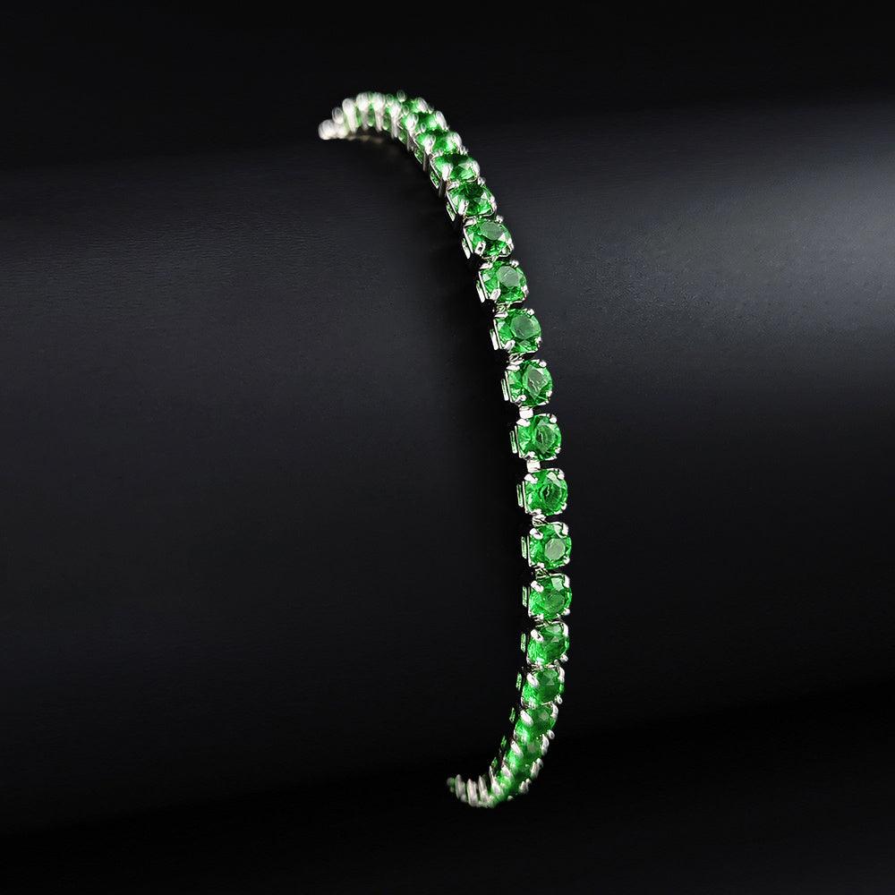 Pulseira Alfa Masculina Minimalista com Pedras de Zircônia | Luxej ©