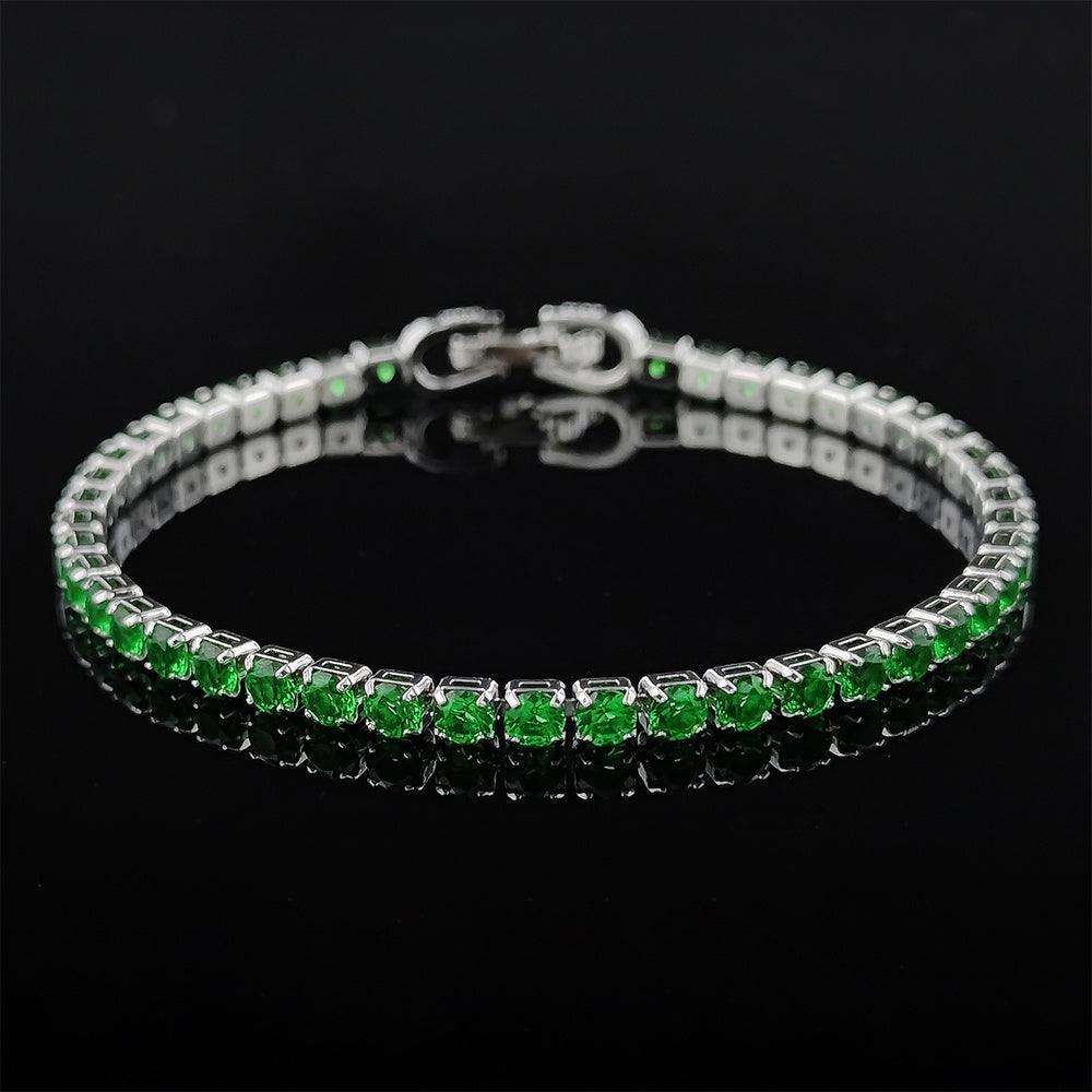 Pulseira Alfa Masculina Minimalista com Pedras de Zircônia | Luxej ©