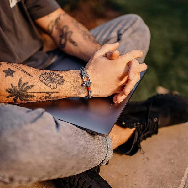 Pulseira de Corda Náutica Cinza Strand | LUXEJ ©