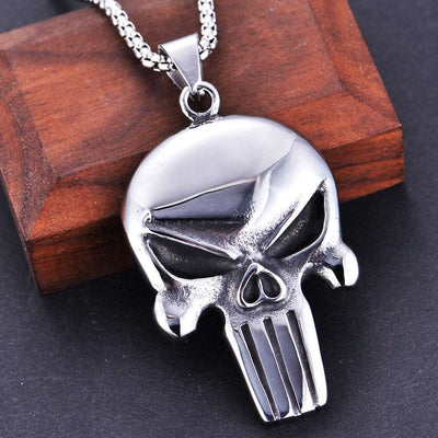 Colar Skull Masculino em Aço Inoxidável | Luxej ©