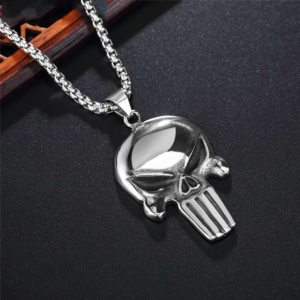 Colar Skull Masculino em Aço Inoxidável | Luxej ©