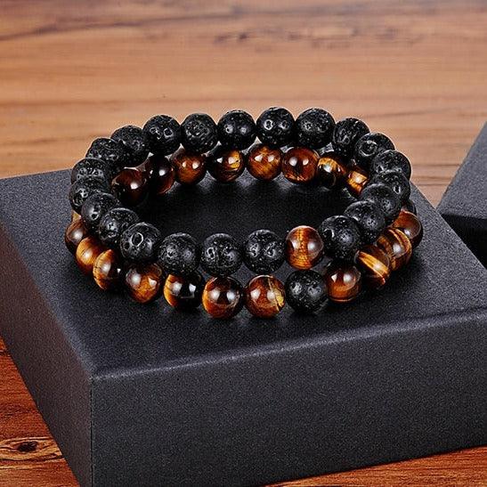 Kit Onipex: 2 Pulseiras de Pedras Naturais | Luxej ©