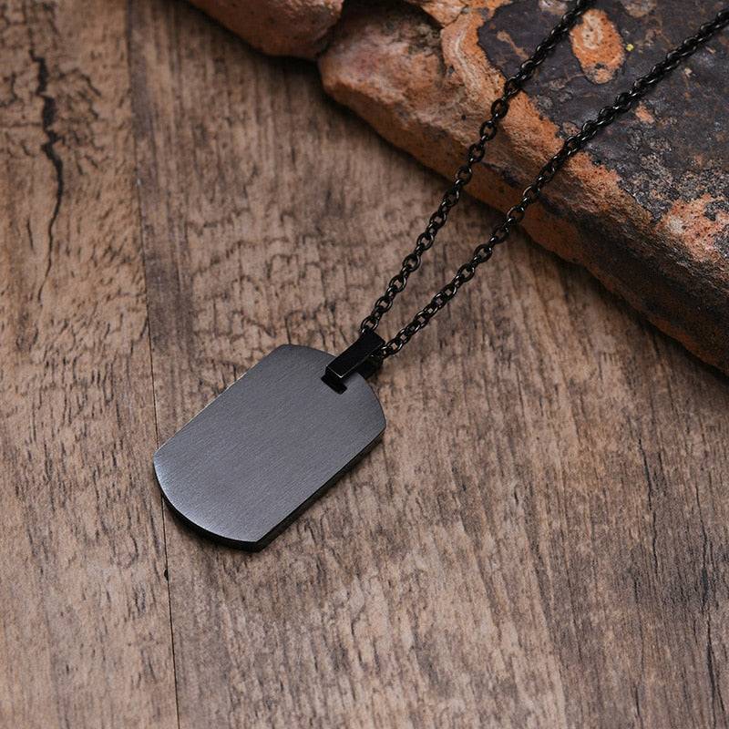 Colar Zircon Tag Masculino em Aço Inoxidável | Luxej ©