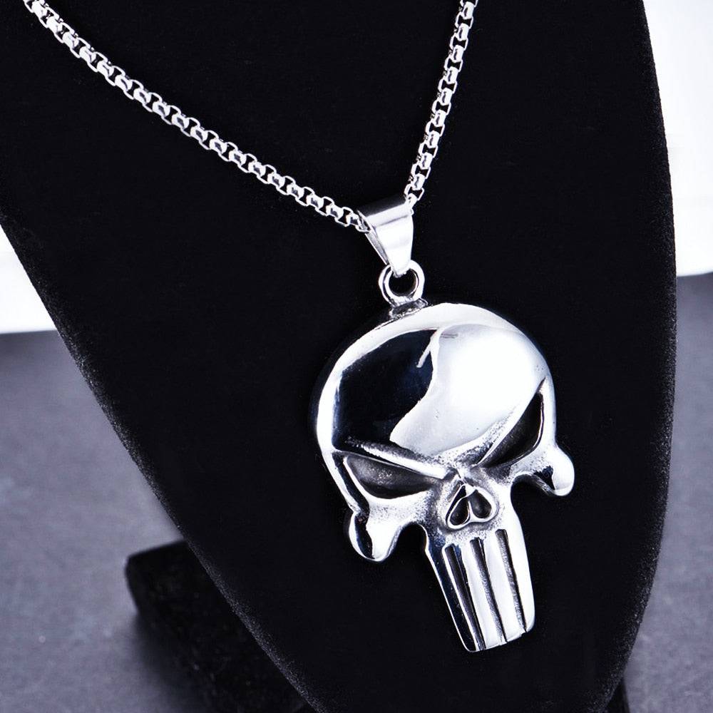 Colar Skull Masculino em Aço Inoxidável | Luxej ©