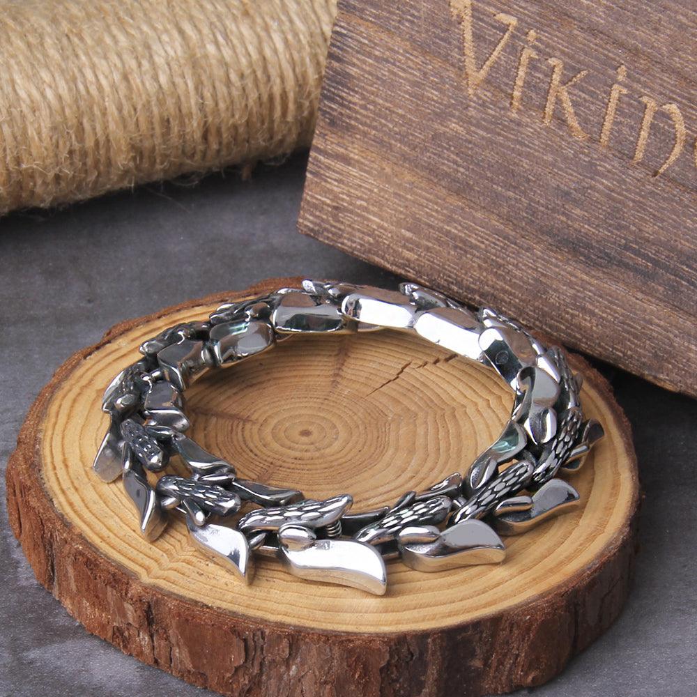 Pulseira Boros em Aço Inoxidável – Estilo Viking e Força | Luxej ©