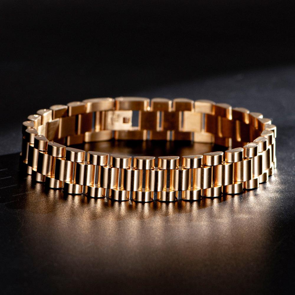 Pulseira Royalty Folheada a Ouro Premium Masculina | Luxej ©