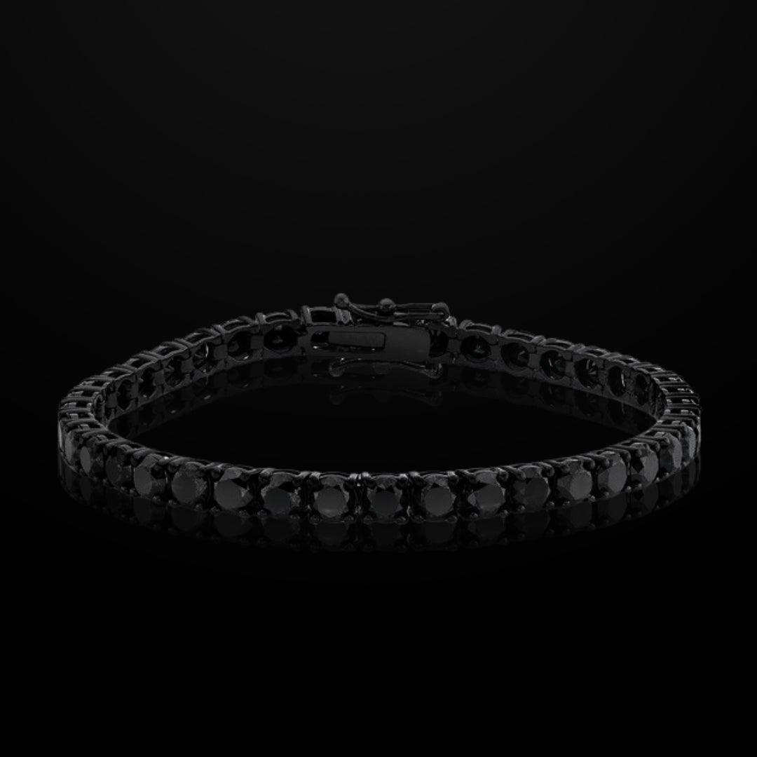 Pulseira Dark com Zircônias Negras em Ródio Negro | Luxej ©