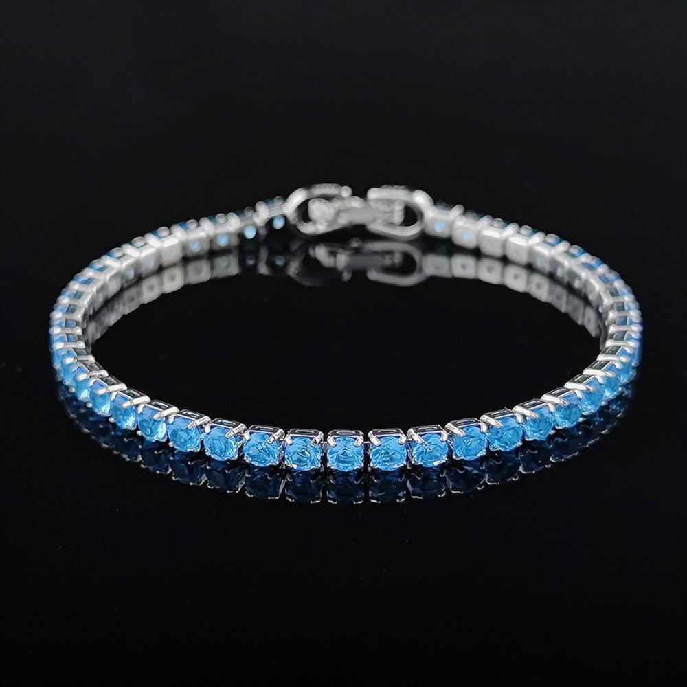 Pulseira Lake Masculina com Zircônia Azul em Aço Inoxidável | Luxej ©